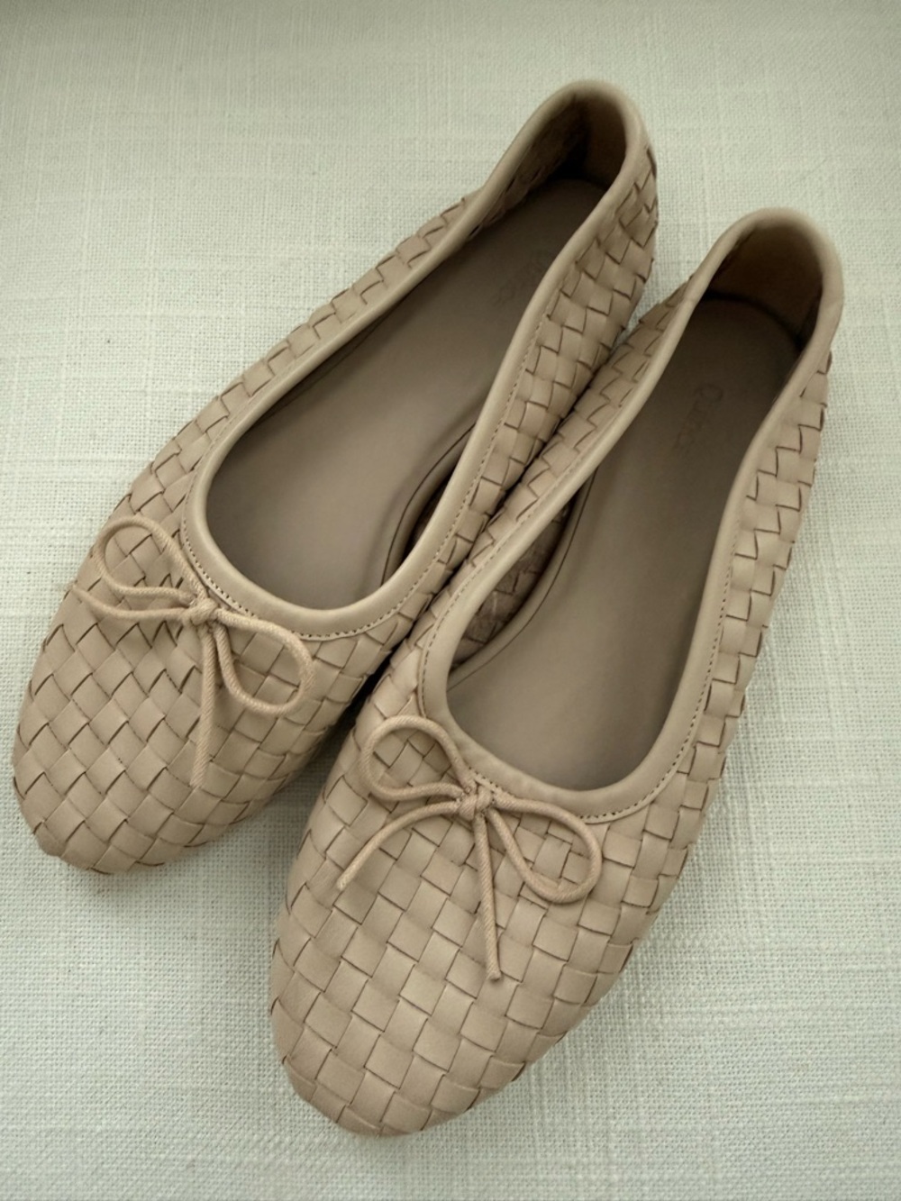 Quince Beige Woven Ballet Flats - Picture 5 of 5